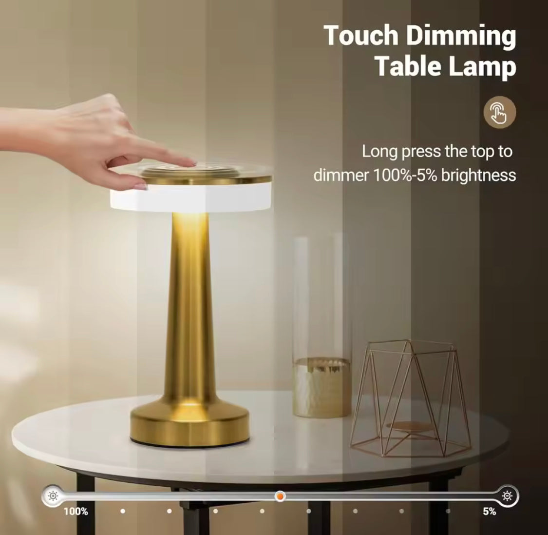 LED Table Lamp, Touch Sensor Desktop Night Lamp, Wireless Bedroom Decor Light, Rechargeable Reading Lamp LED Table Lamp, Touch Sensor Desktop Night Lamp, Wireless Bedroom Decor Light, Rechargeable Reading Lamp